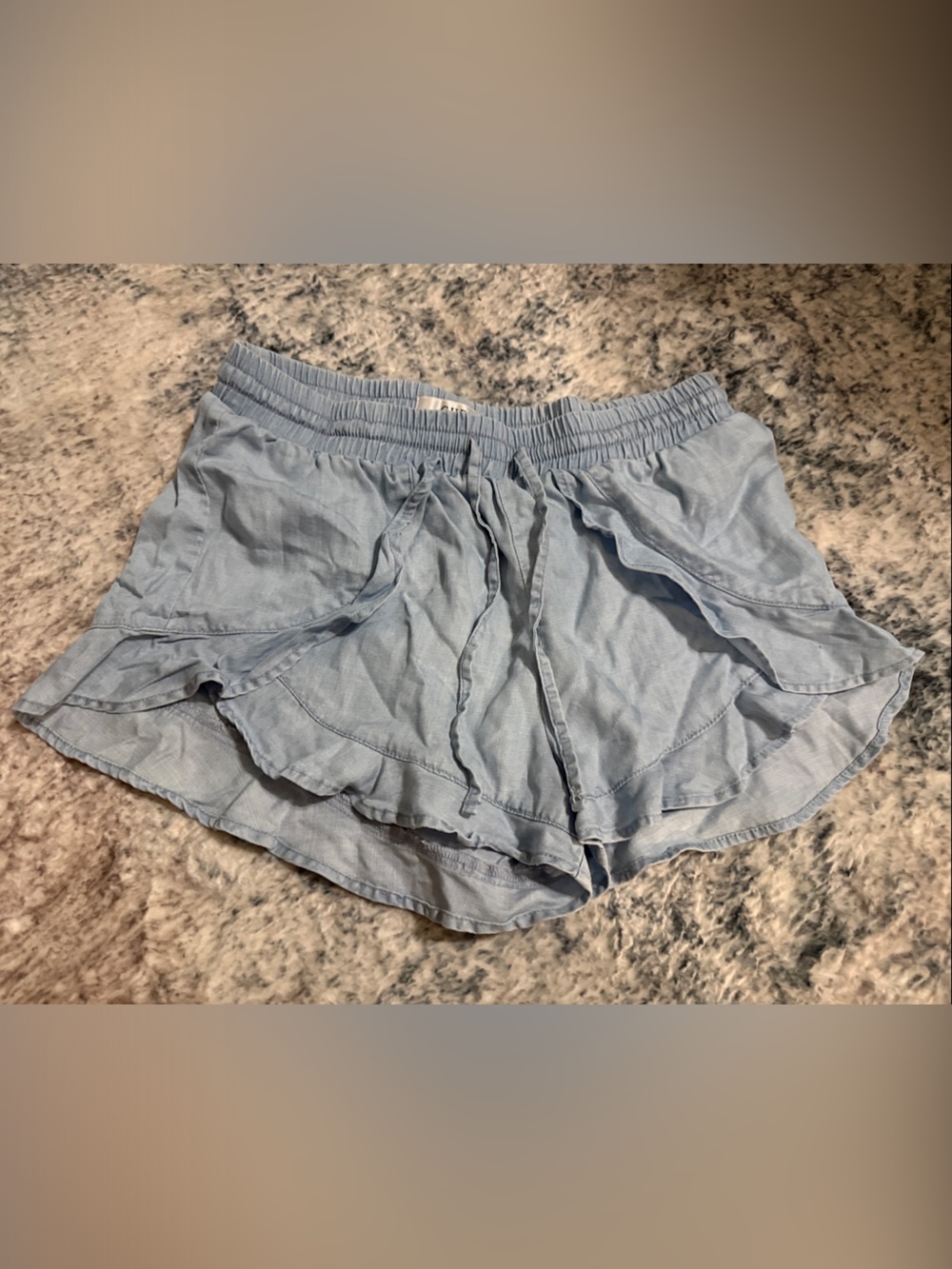 Guess Light Blue Women's Ruffle Lounge Shorts